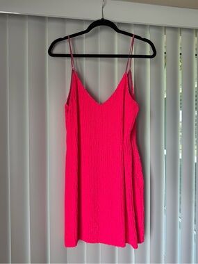 RETROFETE neon pink sequin dress Sz L